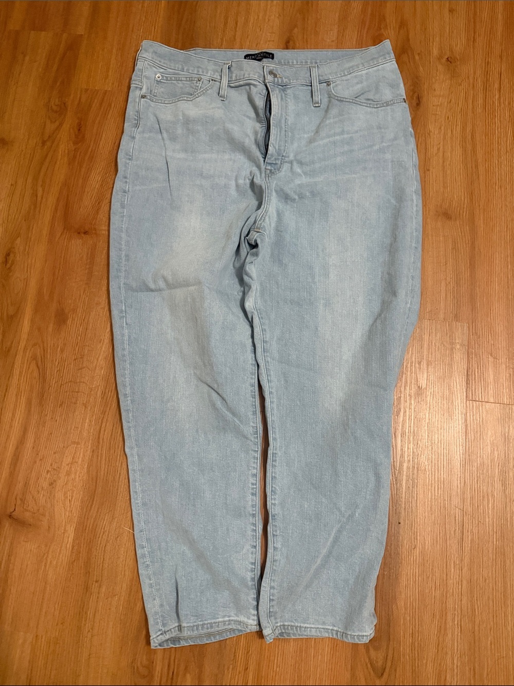 J. Crew Factory Pale Blue Straight Leg Jeans